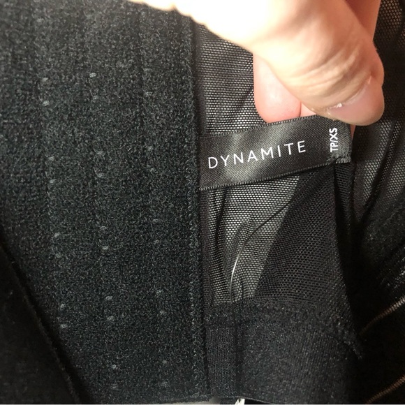 BNWT Dynamite Bustier Black and White Striped Crop Top - XS - Picture 7 of 10